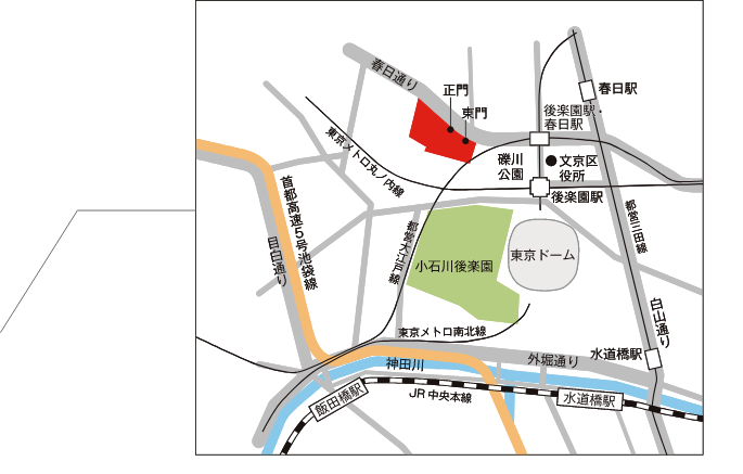 後楽園キャンパス周辺地図