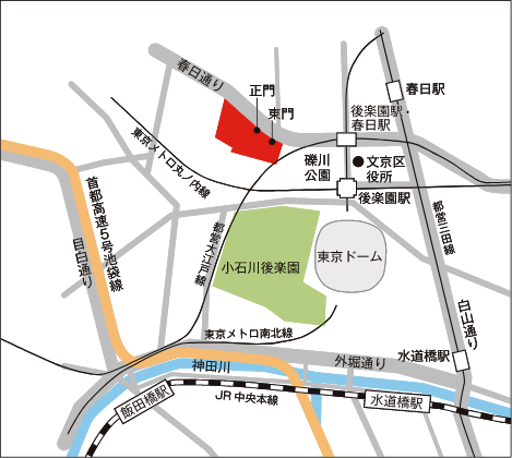 後楽園キャンパス周辺地図